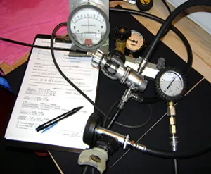 Test af samlet regulatorsæt på bænk